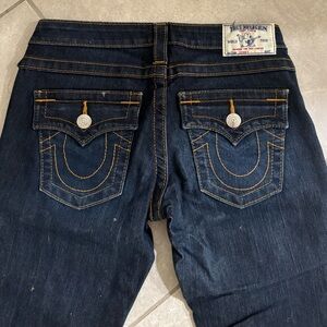 True Religion Women's Indigo Jeans with Contrast Stitching
